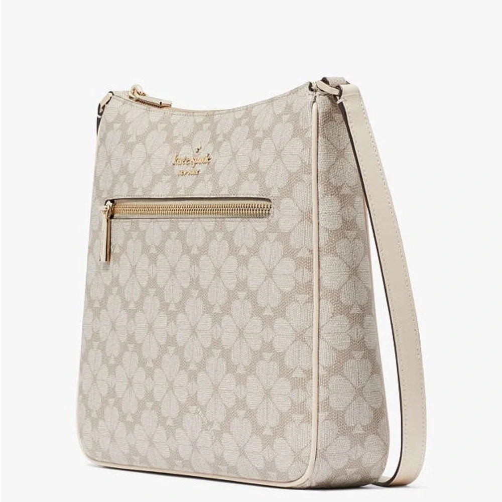 NWOT Kate Spade Signature Spade Flower Swingpack Crossbody Dark Beige Multi - Picture 3 of 15